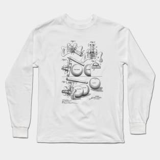 Billiard Bridge Vintage Patent Drawing Funny Novelty T-Shirt Long Sleeve T-Shirt